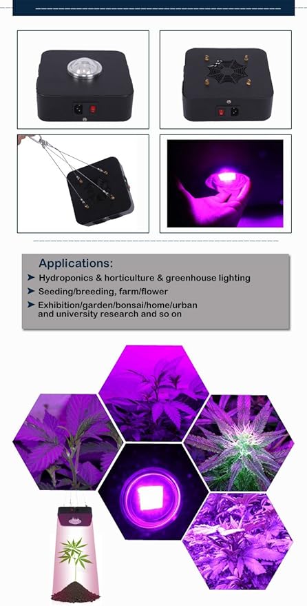 TL Full Spectrum 90W Spider COB LED Grow Light for Horticulture Indoor Plant Growing