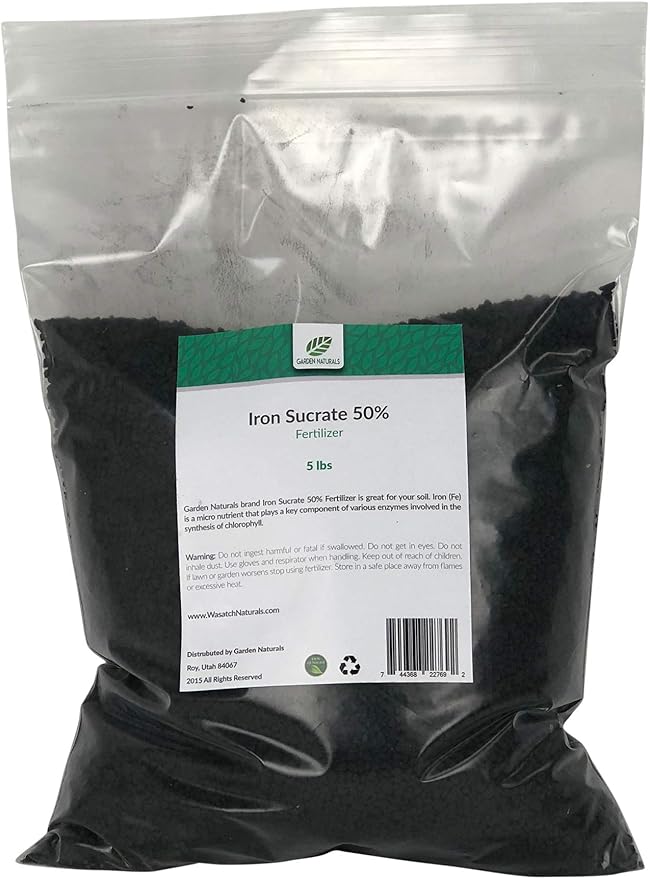 Iron Sucrate 50% Fertilizer Garden Naturals (15 Pounds)