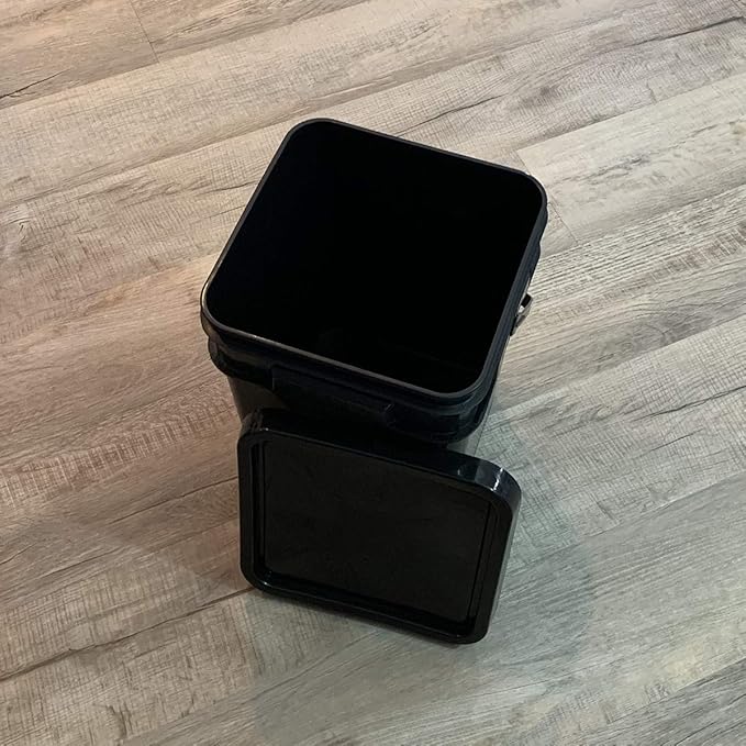 5 Gallon Square Bucket Lid Black - 5 Pack