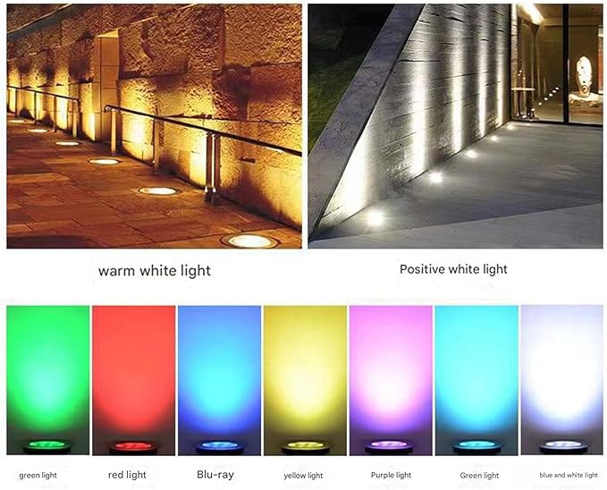 Ultra-Thin 3W Outdoor Recessed Spotlight - IP65 Waterproof Garden Ground Lamp for Lawn Courtyard &amp Patio - Cold White Floor Light (100x35mm)
