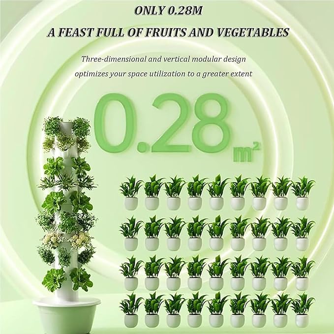 Hydroponics Growing System Tower Garden Hydroponics Growing System 5/7/9Layer Vertical Planter with LED Light Automatic Timer Hydrating Pump Aeroponic Tower Garden7Layer
