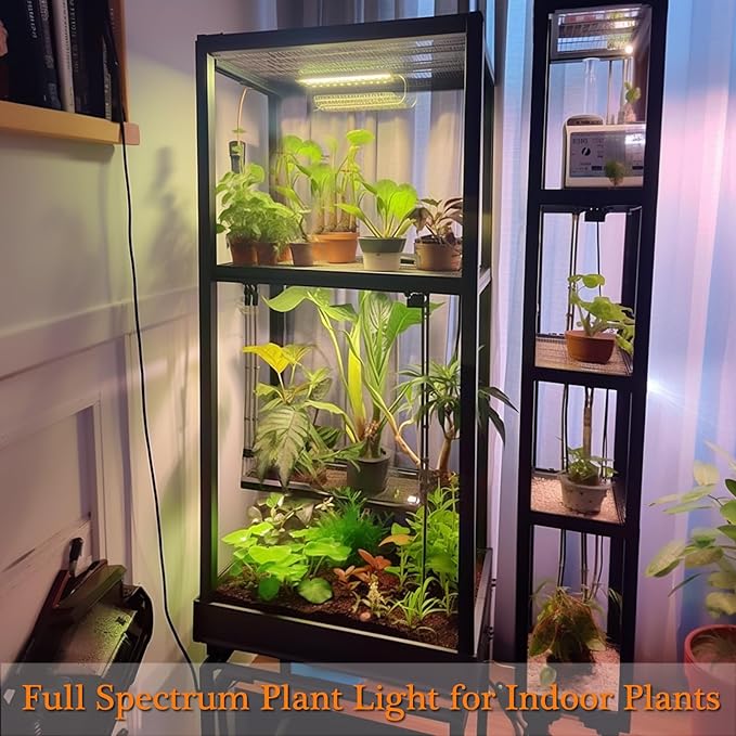 Grow Light40W Ultra-Thin Panel Grow Lights for Indoor Plants316LEDs Full Spectrum Grow Lights for Under Cabinet Plant Grow Lamp with 3/9/12H Timer10 Dimmable Levels for Plants Growing (4pcs)