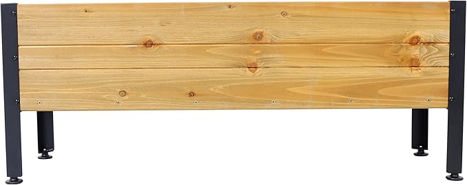 Wood Rectangular GPlanter Box Raised Bed OutdoorPlanters for Outdoor PlantsElevated Herbs Vegetables Flowers Great Patio Deck Balcony