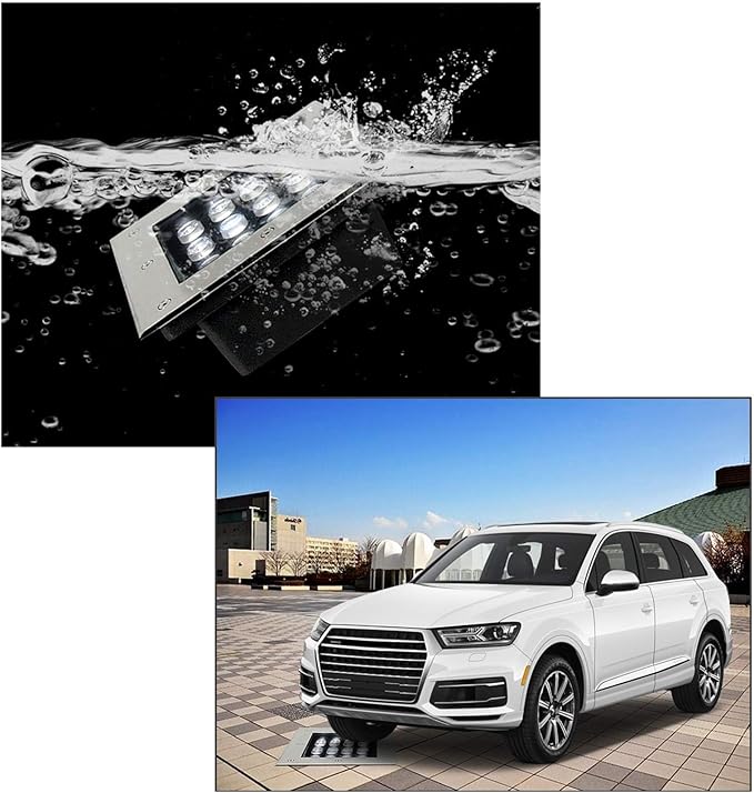 Recessed LED Spotlight - Square Floor Landscape Light Waterproof LED Underground Path Light/AC85V~265V Buried Lights Decorative Garden Spotlight/for Sidewalk/Piazza/Stair Step/Path Lighting