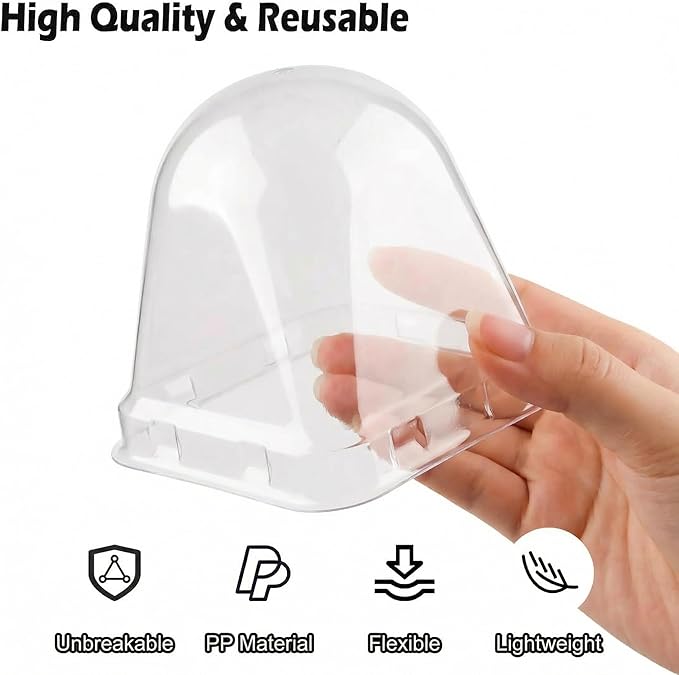 120 Pack Clear Humidity Domes Transparent Seedling Domes Compatible with 2.7 Inch Square Nursery Pots for Seedlings