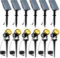 T-SUNUS Solar Landscape Spotlights 6 Pack Warm White IP65 Waterproof Spot Lights 9.8ft Cable Outdoor 3000K Separated Panel for Yard Garden Driveway Porch Walkway Pool Patio