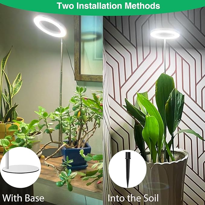 Grow Lights for Indoor Plants Full Spectrum Plant Lights for Indoor Growing 9.8-37.4 Height Adjustable Desk Grow Lamp with Auto Timer 6/12/16Hrs 3 Optional Spectrums 5 Brightness1 Pack