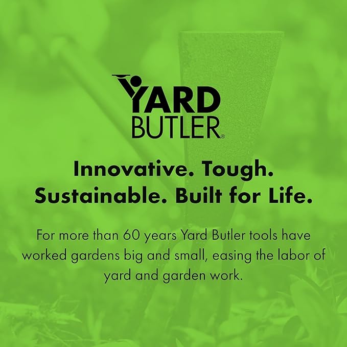 Yard Butler ITT-4T Terra Tiller Hand Cultivator - Essential Gardening Tool for Yardwork - Power-Coated Steel Construction - Comfortable Grip - Long-Lasting - Rust-Resistant