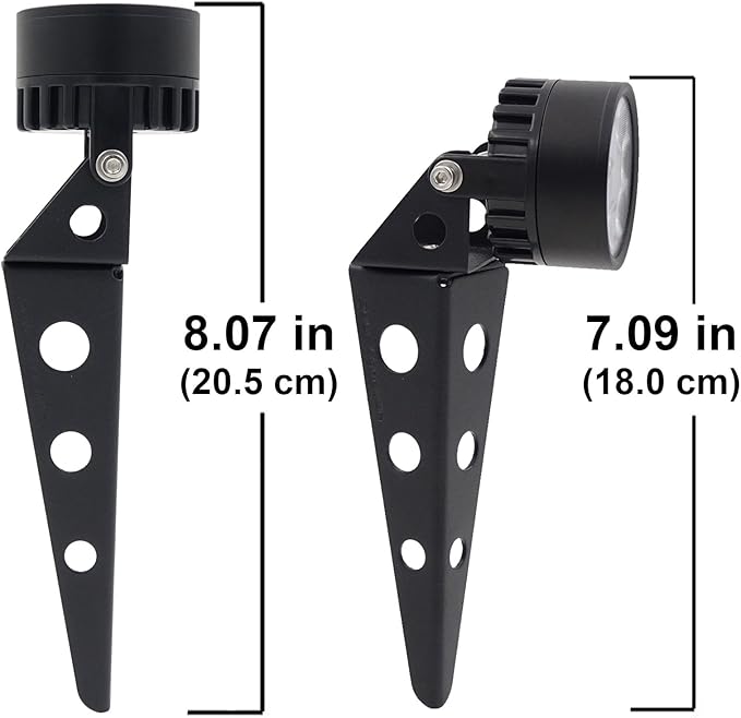 Legacy Mini 50X Twin Solar-Powered Spot Lights LED Spotlight Flag Pole Light (Warm White LED) for Outdoor Garden Yard Landscape Uplight Downlight Waterproof Black Finish
