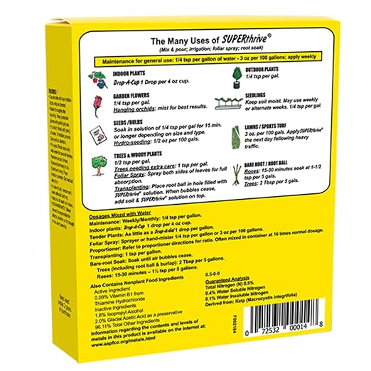 SUPERthrive Original Plant Vitamin Solution with Kelp for All Plants 4 oz. Plus Perennials to Plant in Fall Seeds