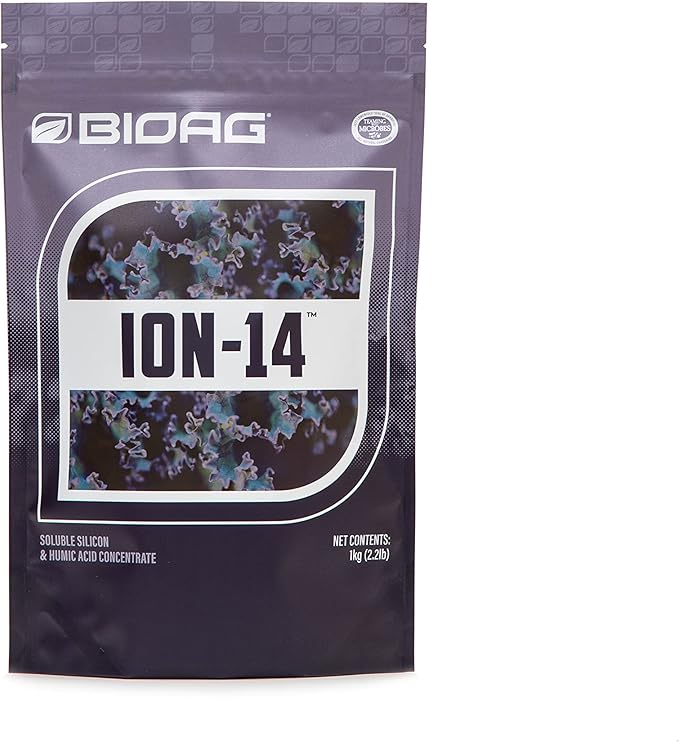 BioAg ION-14 Silicon and Humic/Fulvic Acids Concentrate (1 Kilogram) Silica Silicate si Carbon micronutrient Fertilizer hydroponic Indoor Garden