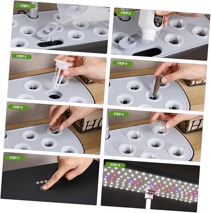 1set Intelligent Hydroponic Plant Growing Kit Led Light Indoor Gardening System for Efficient Vegetable Cultivation Spaces Grow Kits for Home Use