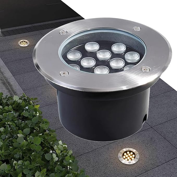 Low Voltage Landscape Lights LED Well Lights Outdoor In Ground Light IP66 Waterproof AC12-24V Spotlights for Yard Garden Pathway Lawn Landscape Light