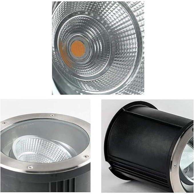 Outdoor Buried Lights - LED Landscape Lights 15° Adjustable Angle Buried Lights IP67 Waterproof High Brightness Round Embedded Ground Spotlight for GardensBlue-5W