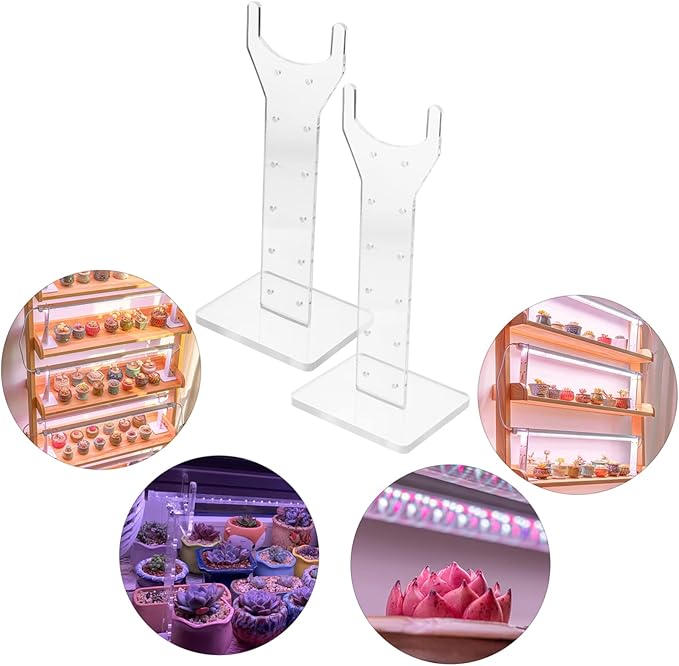 Indoor Plant Stand Grow Light Acrylic Rack Vertical Light Stand for Plant Accessories Construction Fall Off Protection Easy to Use Greenhouse Growing Basket