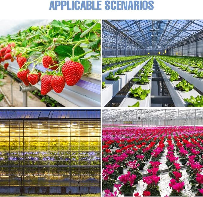 600W LED Growth Lamps – Full Spectrum with 194 Chips Simulate Natural Sunlight Compatible with 100-277V Universal Voltage Comes with US Plugs Ideal for Hydroponic Systems/Nurturing Young Seedlings