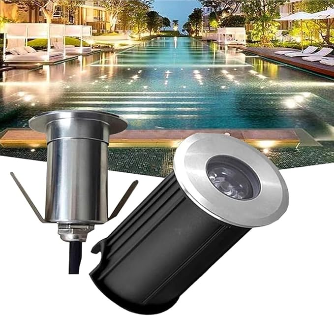 Outdoor Buried LED Landscape Lights 12V Low Voltage IP68 Waterproof Recessed Pond Spotlights