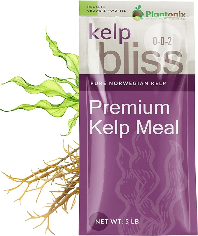 Perlite Bliss (8 Qts) + Kelp Bliss (5lbs) - Organic Perlite for Plants &amp Kelp Meal Fertilizer - Horticultural Perlite for Gardening - Kelp Fertilizer for Plants - Garden Soil &amp Potting Soil Mi