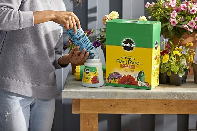Miracle-Gro Water Soluble All Purpose Plant Food - Fertilizer For All Indoor or Outdoor Plants including Roses Flowers Vegetables Houseplants Trees and Shrubs 10 lbs. (4-Pack)