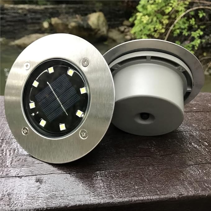 Outdoor Solar LED Spotlight - Waterproof Aluminum Landscape Lighting for Yard Walkway Driveway Porch &amp Patio - Energy-Efficient In-Ground Well Light for Garden &amp Outdoor Décor