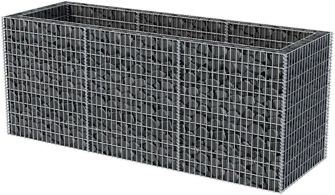 Gabion Raised Bed Baskets Cage Planter Raised Beds for Garden Balcony Patio Steel 106.3x35.4x39.4