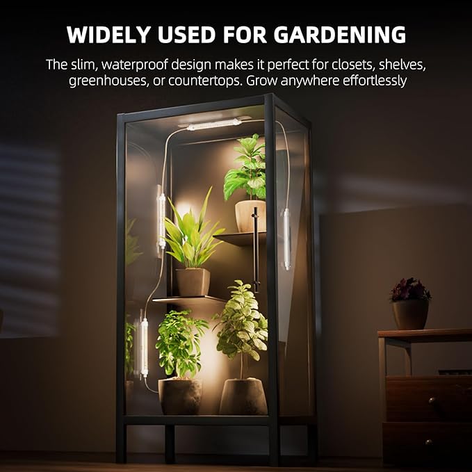 Spider Farmer Glow30 LED Grow Lights Kits Sunlike Full Spectrum Integrated Plant Waterproof Growing Lamp Supplemental Bars for Grow Tent Indoor Greenhouse Plant Seedling Veg Flower 4-Pack