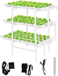 Upgraded Hydroponics Growing System108 Plant Sites 3 Layers 12 Food-Grade PVC-U Pipeshydroponics Growing System Kit Gardening Systems Grow Kits with Water Pump Timer nests Basket and Sponge