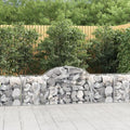 Set of 3 Galvanized Iron Gabion Basket 78.7 x 78.7 x 31.5 in Silver Raised Garden Bed Style Planter Rock Fence for Outdoor Patio Garden Retaining Wall