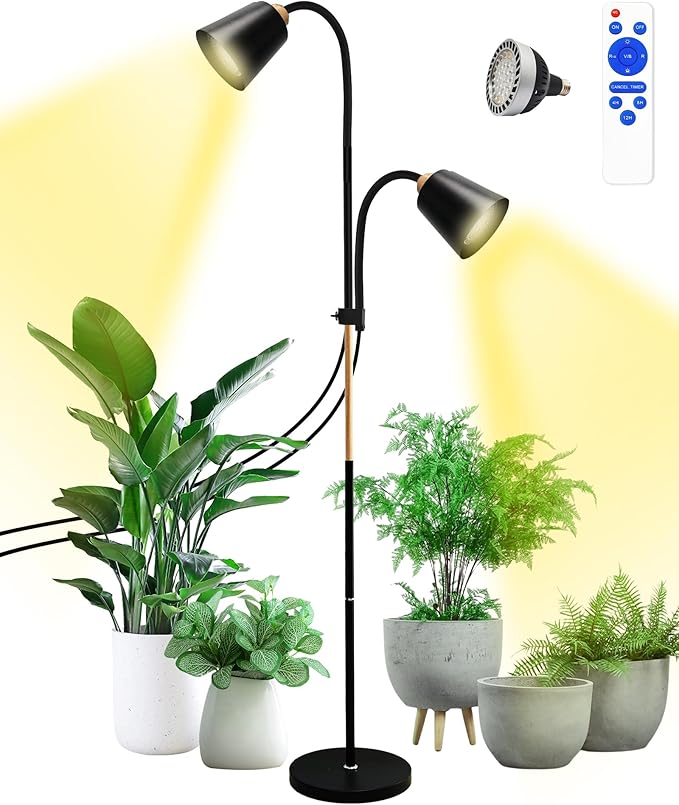 Standing Plant Grow Light LED Growing Light Full Spectrum for Indoor Plants4/8/12H Timer 10-Level BrightnessFlow Grow Light for Tall Large Indoor Plants