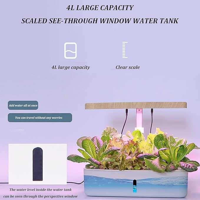 Hydroponics Growing SystemHydroponic Indoor Gardenwith Hydrating Pump Adapter Net Pots TimerHydro Ponics Growing System for Indoor Fruits and Vegetables GYL24824