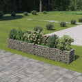 Gabion Planter Box Galvanized Steel Metal Large Outdoor Flower Plant Bed for Gardening Planting Vegetables 141.7x19.7x19.7