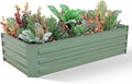 BPS Galvanized Raised Garden Bed 4' x 2' x 1' Metal Planter Raised Garden Boxes Outdoor for Flower Planters Vegetables Herbs