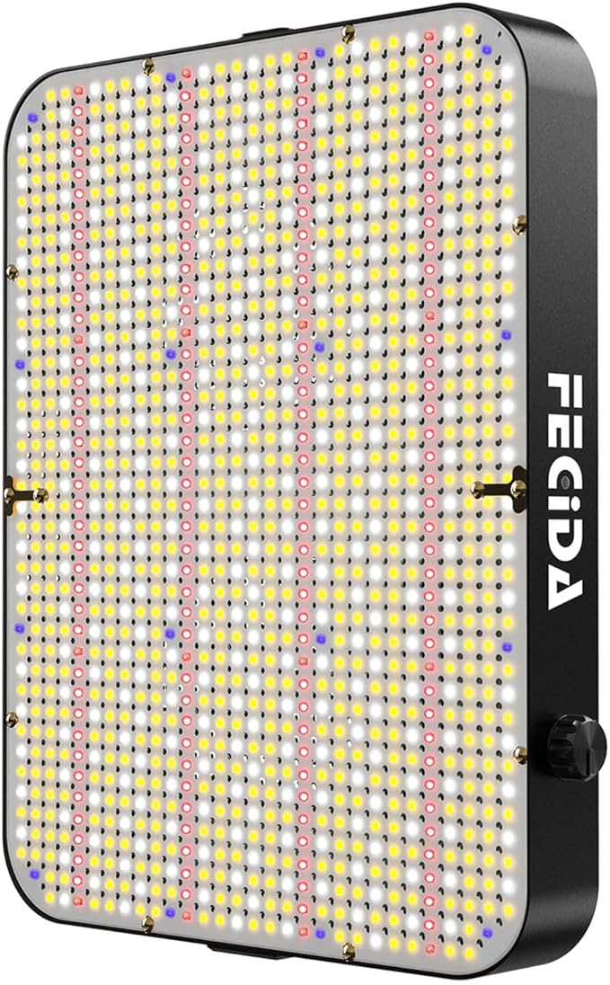 FECiDA Dimmable LED Grow Light 24000 Lumen 260 Watt 2024 Best 3x3 2x4 ft Grow Tent Light UV-IR Included Full Spectrum Plant Growing Lamps with 1176PCS LEDs Daisy Chian Function Quiet Built-in Fan