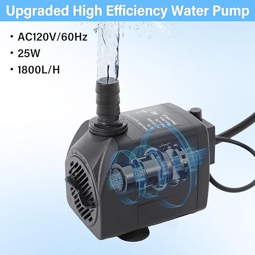 Self Watering System Kits for Plants with 13 Gallon Bucket and 25W Water Pump Automatic Watering System for Indoor and Outdoor for Grow Tent Greenhouse Lawn