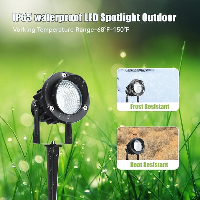 20W Dusk to Dawn Led Outdoor Light 120V 3000K 2000lm Warm White LED Spot Lights Outdoor Landscape Spotlights with Photocell Sensor IP65 Waterproof Spot Lights for Yard Flag Garden Tree 2 Pack