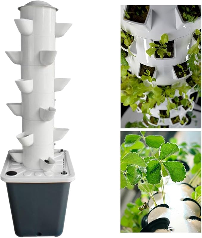 Hydroponic Tower Kit for Growing Plants in Vertical 18Holes