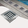 LED Landscape Lights - Outdoor Buried Lights AC 220V Square Embedded Spotlight IP67 Waterproof Ultra-Thin Ecorative Floor Lamp for Pathway Walkway Deck Yard Easy Installation