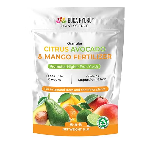 Granular Citrus Avocado and Mango Fertilizer 6-4-6 + 11.5% Calcium (5 Lb)