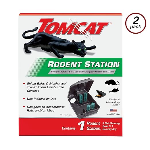Tomcat Rodent Station Each Box Includes 1 Rodent Station with 4 Bait Securing Rods and 1 Security Key Use Indoors or Outdoors 2-Pack