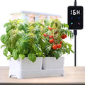 Indoor Garden Led Grow Light Full Spectrum LED Grow Lamp for Indoor Plants with Intelligent Controller Height Adjustable Ideal for Home Desk Plant Lighting (White 16 * 6.3 * 7.1 inch)