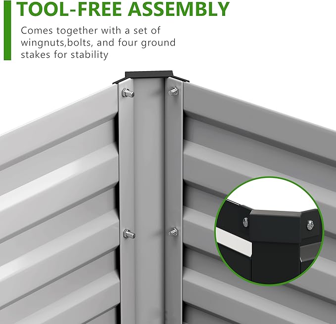 2PCS 9x3x1ft Galvanized Raised Garden Bed Kit Galvanized Planter Raised Garden Boxes Outdoor Large Metal Raised Garden Beds for VegetablesBlack