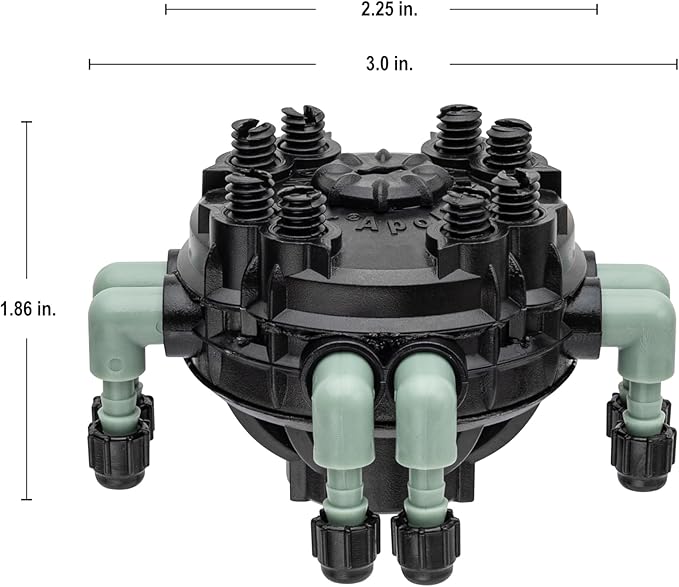 3-Pack Orbit 8-Port Manifold with Adjustable Flow for Irrigation