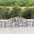 3-Piece Galvanized Iron Gabion Basket Set 118 x 118 x 32 in Silver Rectangular Planter Box for Elevated Garden Beds Outdoor Raised Flower Bed Patio Backyard Landscaping
