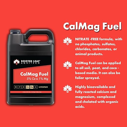 CalMag Fuel - Calcium and Magnesium Supplement with Zero nitrogen Water Soluble do not Adjust The pH for Soil Coco peat and foliar Spray - Quart