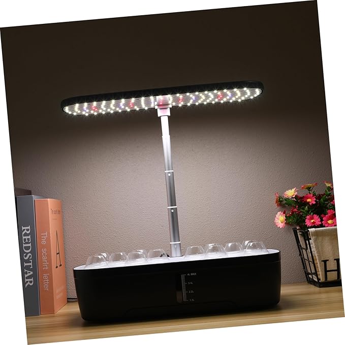 HEMOTON 1Set Indoor Hydroponic Gardening System Kit with LED Grow Light Space Saving Design for Easy Plant Germination Complete Indoor Plant Growing for Spaces