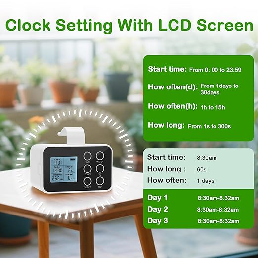 Upgrade Auto Plant Watering Devices Indoor Plant Waterer for 20 Potted Plants Houseplant Watering System Up to 30-Day Programmable Water Timer Automatic Drip Irrigation Kit for Vacation