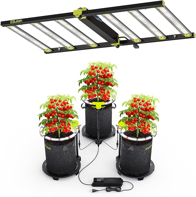 320W LED Grow Lights Kit Commercial Full Spectrum Bar Style LED Grow Lamp with 72W Under-Canopy Grow Light 4x2ft Coverage Growing Lamp for Hydroponics Greenhouse