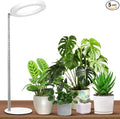Desktop Grow Light Height Adjustable Grow Lights for Indoor Plants Full Spectrum 3 Lighting Mode Halo Grow Light with Timer Plant Lights for Indoor Growing (White)
