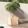Wooden Garden Planter Box Raised Garden Bed Indoor Outdoor Planter Outdoor Wood Raised Garden Bed for Vegetables Flowers Herbs 27.6x27.6x27.6 Solid Wood Pine-266