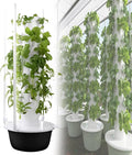 Vertical Hydroponic Garden TowerSoilless Cultivation Hydroponics Growing TowerIndoor Farming Garden PlanterAuto Water Circulatefor Home/Garden/Farm/Greenhouse Black-5layers+plantlight